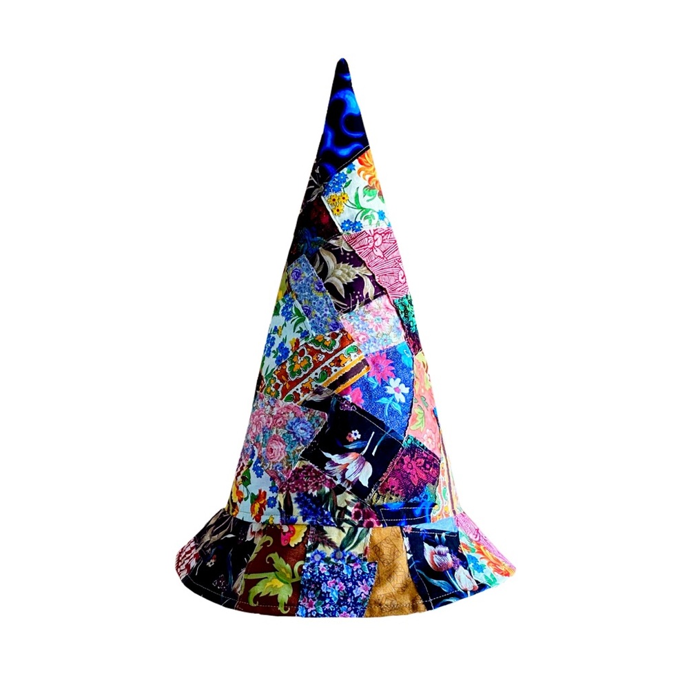 Colorful Patchwork Witch Hat - image 1